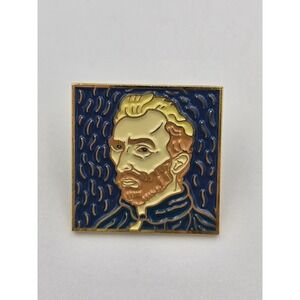 Vincent Van Gogh Self-Portrait Enamel Pin Badge NGA Artist Art Collectible